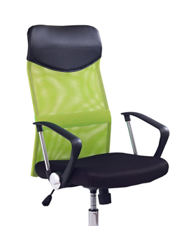 Kancelárske stoličky HALMAR Vire kancelárska stolička s podrúčkami zelená / čierna