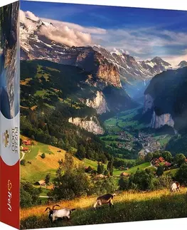 Hračky puzzle TREFL - Puzzle 1000 Premium Plus - Foto Odysea: Údolie Lauterbrunnen, Švajčiarsko