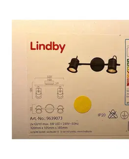 Svietidlá Lindby Lindby - Bodové svietidlo CANSU 2xGU10/5W/230V 