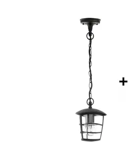 Záhradné lampy Eglo Eglo 93406 - LED Vonkajší luster ALORIA 1xE27/8,5W/230V IP44 