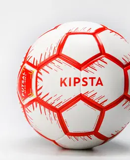 futbal Futsalová lopta veľkosť 4 (obvod 63 cm) červeno-biela