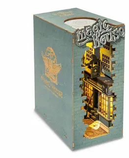 Drevené hračky RoboTime Miniatúra domčeka Kúzelnícka ulička
