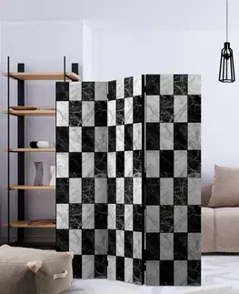 Paravány Paraván Checker Dekorhome 135x172 cm (3-dielny)