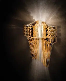 Nástenné svietidlá Slamp Slamp Aria dizajnérske nástenné svetlo, zlatá