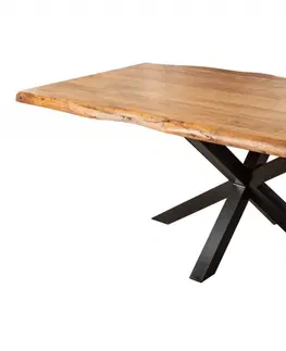 Jedálenské stoly Jedálenský stôl ATHAMÁS akácie Dekorhome 220x100x77 cm