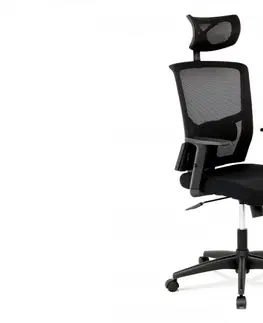 Kancelárske stoličky Kancelárska stolička KA-B1013 BK Autronic