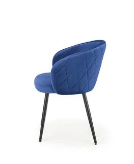Jedálenské stoličky HALMAR K430 jedálenské kreslo granátová / čierna