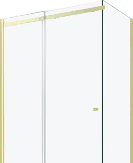 Sprchovacie kúty MEXEN/S - OMEGA sprchovací kút 140x100, transparent, zlatá 825-140-100-50-00
