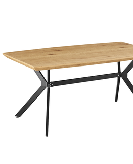 Jedálenské stoly KONDELA Mediter jedálenský stôl dub / čierna