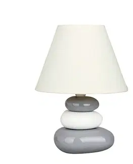 Stolové lampy Stolná lampa Salem, bielo-šedá, Rabalux 4948
