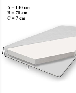 Postele NABBI Sland detská posteľ s matracom 70x140 cm červená / biela