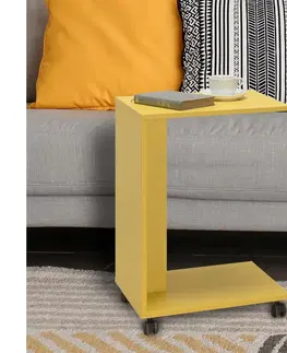 Odkladacie stolíky Adore Furniture Odkladací stolík 65x35 cm žltá 