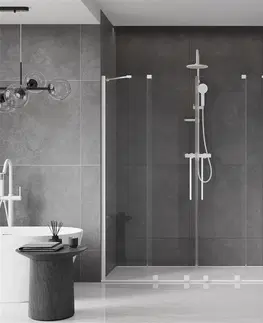 Sprchovacie kúty MEXEN/S - Velar Duo posuvné sprchové dvere 170, transparent, białe 871-170-000-02-20