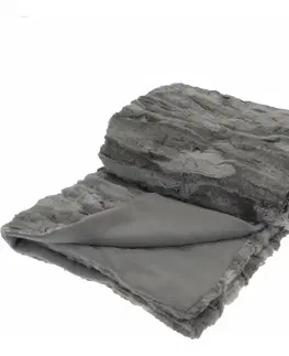 Prikrývky na spanie Deka mikroplyš Mramor sivá, 130 x 150 cm