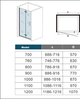 Sprchovacie kúty H K - Sprchové dvere SOLO B8 100, zalamovacie 99-101 x 185 cm SE-SOLOB8100SET
