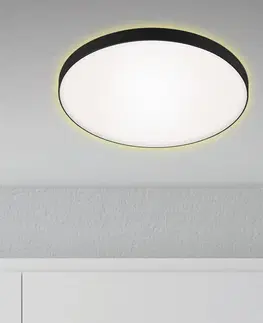 Stropné svietidlá Briloner LED stropné svietidlo Flet s podsvietením, Ø 35,5 cm