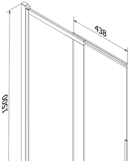 Sprchové dvere MEXEN - Fox 2-krídla posuvná vaňová zástena 85 x 150 cm, transparent, chróm 891-085-002-01-00