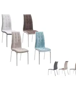 Stoličky Jedálenská stolička, sivá/chróm, GERDA NEW