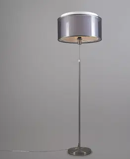 Stojace lampy Stojacia lampa oceľová s čierno/bielym tienidlom 45 cm nastaviteľná - Parte