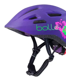 Helmy a prilby na in-line Detská cyklo prilba Bollé Stance Junior Matte Purple Flower - XS (47-51)