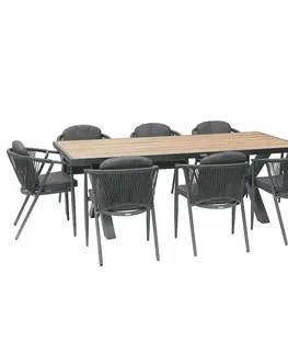 Stolčeky Hliníkový jedálenský stôl 220x100 cm TANZANIA