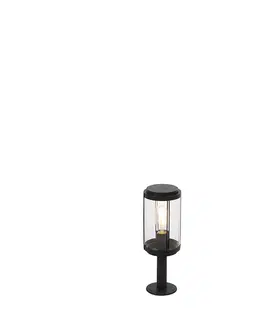 Vonkajsie osvetlenie Elegantná vonkajšia lampa čierna 40 cm vrátane WiFi ST64 - Schiedam