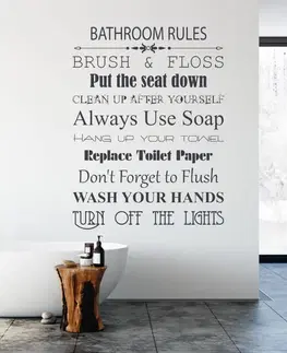 Nálepky na stenu Nálepky - Bathroom Rules