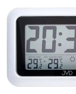 Hodiny Rádiom riadené digitálne hodiny s budíkom JVD RB36.1, 28cm