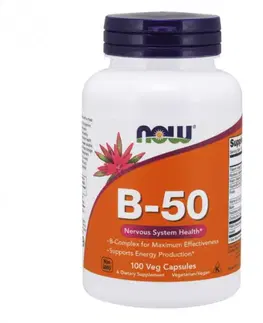 Vitamíny B NOW foods Vitamin B-50 100 kaps.