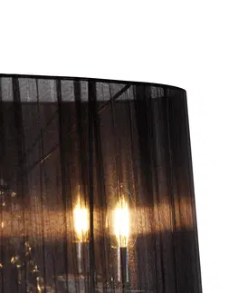 Lustre Luster chrómový s čiernym 50 cm 5 svetiel - Ann-Kathrin