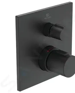 Kúpeľňové batérie IDEAL STANDARD - CeraTherm Termostatická sprchová batéria pod omietku, čierna A6956XG