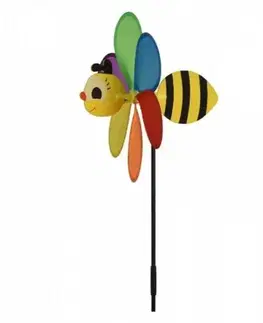 Záhradné lampy Kinekus Vrtuľka včela s kvetom 76 cm