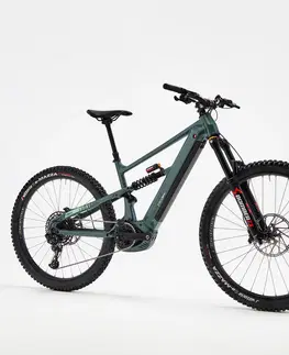 elektrobicykle Elektrický horský bicykel celoodpružený 29"/27,5" zelený