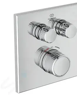Kúpeľňové batérie IDEAL STANDARD - CeraTherm Navigo Termostatická sprchová batéria pod omietku pre 2 spotrebiče, chróm A7302AA