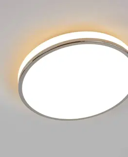 Stropné svietidlá Lindby Kúpeľňové stropné LED svietidlo Lyss chrómový
