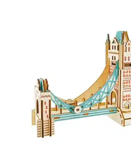 Hračky puzzle RAPPA - Woodcraft Drevené 3D puzzle Tower Bridge