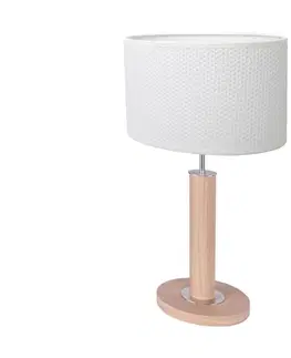 Lampy   7017400111557 - Stolná lampa MERCEDES 1xE27/40W/230V dub 