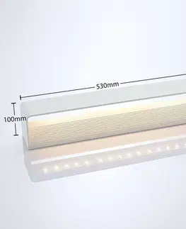 Nástenné svietidlá Lindby Nástenné LED svietidlo Lonisa, biela 53 cm