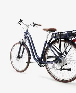 elektrobicykle Mestský elektrický bicykel Elops 900 so zníženým rámom tmavomodrý