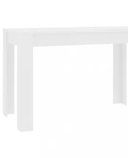 Jedálenské stoly Jedálenský stôl 120x60 cm Dekorhome Biela