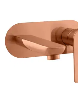 Kúpeľňové batérie SLEZAK-RAV - Vodovodná batéria umývadlová vstavaná NIL - zlatá ružová - kartáčovaná, Farba: ZLATÁ RUŽOVÁ - kartáčovaná , Povrchová úprava: PVD NL135ZRK