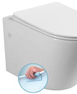 Záchody SAPHO - PACO závesná WC misa, Rimless, 36x53cm, biela PZ1012WR