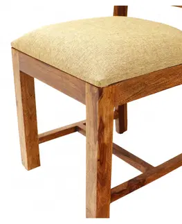 Jedálenské stoličky Stolička čalúnená Tara z indického masívu palisander