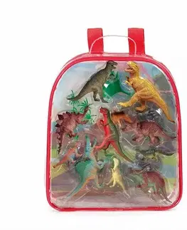 Drevené hračky Addo Dinosaury v batôžku, 17 ks 