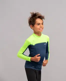 surf Chlapčenské tričko do vody s ochranou proti UV s dlhým rukávom modro-zelené