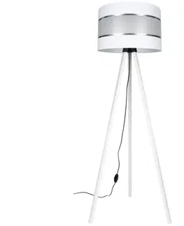 Lampy  Stojacia lampa CORAL 1xE27/60W/230V biela/chróm 
