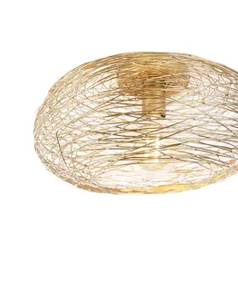 Stropne svietidla Inteligentné stropné svietidlo zlatý ovál vrátane WiFi G95 - Sarella