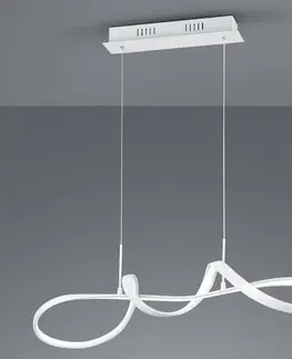 Závesné svietidlá Reality Leuchten LED svietidlo Perugia so stmievačom switch, biela