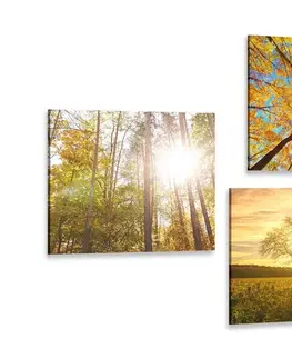 Zostavy obrazov Set obrazov čaro jesennej krajiny