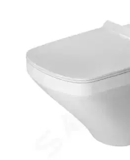 Záchody DURAVIT - DuraStyle Závesné WC, Rimless, WonderGliss, biela 25510900001